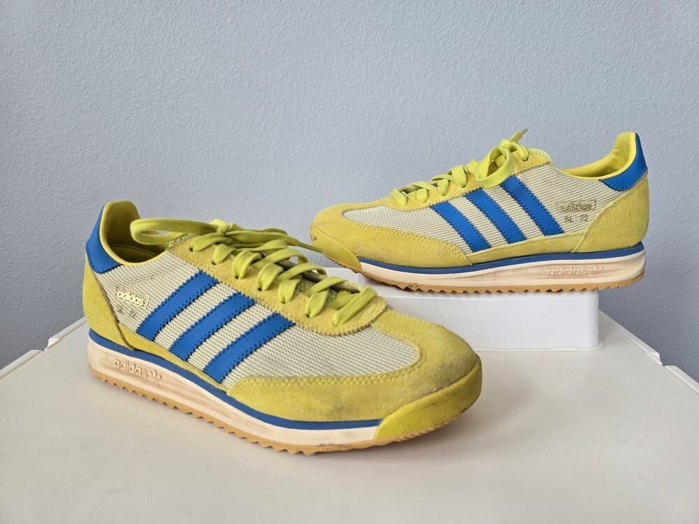 Adidas SL 72 RS JH5101 Yellow Blue Retro Sneakers Mens Size 9 Shoes Y2K Sude